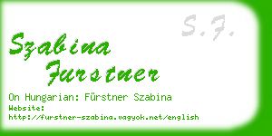 szabina furstner business card