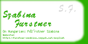 szabina furstner business card